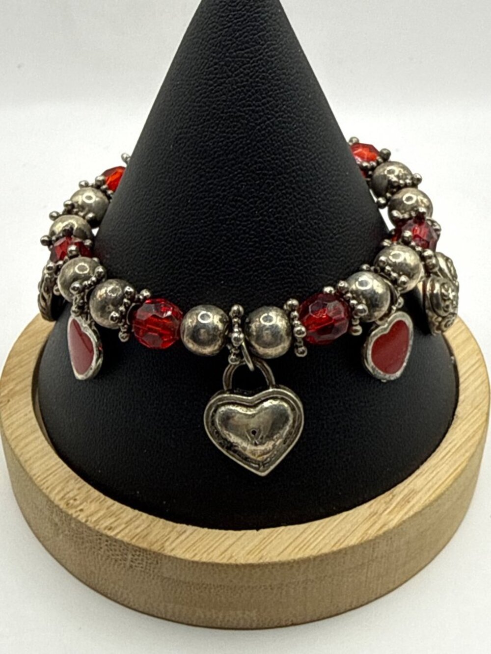 Paparazzi Charming Crush Red Heart Charm Stretch Bracelet Y2K Coquette Romancore